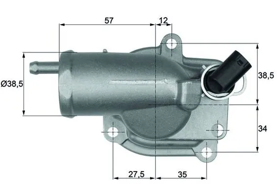 TH1087 Mahle Original Корпус термостата в сборе