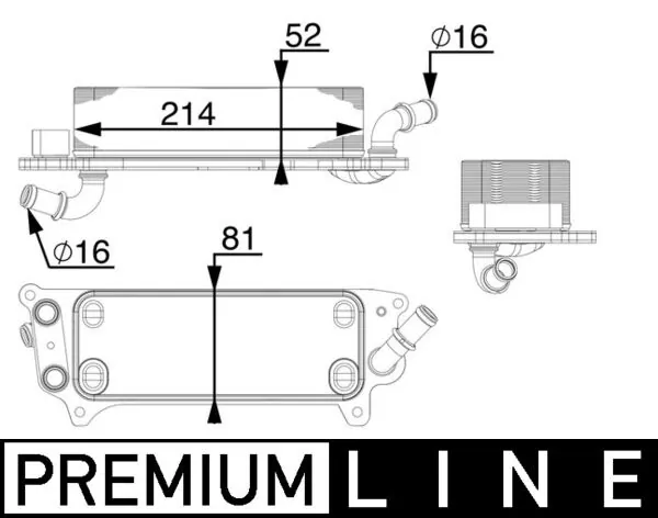 CLC77000P Mahle Original Радиатор охлаждения, АКПП