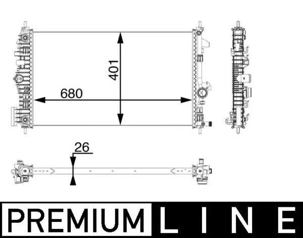 CR927000P Mahle Original Радиатор основной