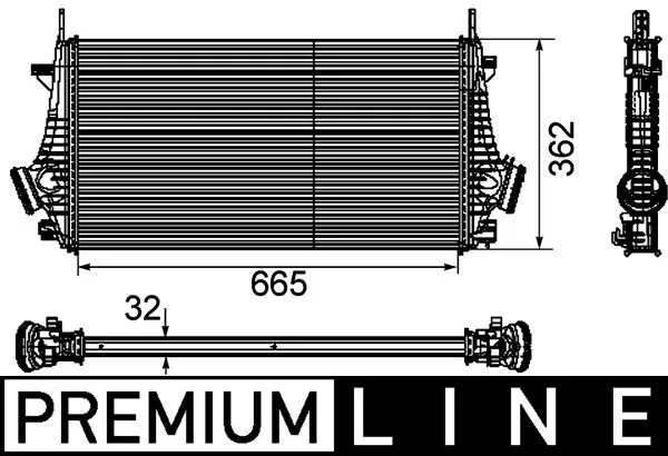 CI191000P Mahle Original Охладитель наддувочного воздуха