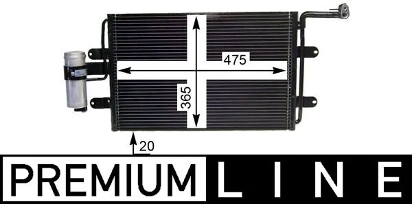 Купить AC180000P Mahle Original Радиатор системы охлаждения кондиционера