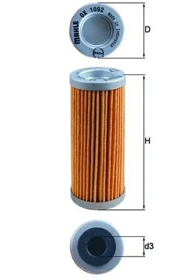 OX1092 Mahle Original Масляный фильтр двигателя
