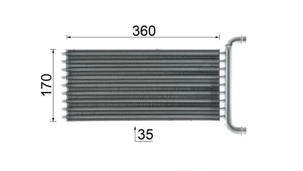AH166000P Mahle Original Радиатор отопителя салона