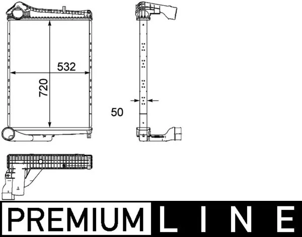 CI182000P Mahle Original Охладитель наддувочного воздуха