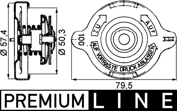 CRB14000P Mahle Original Крышка бачка радиатора