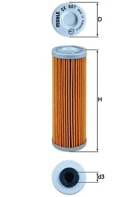 OX807 Mahle Original Масляный фильтр двигателя
