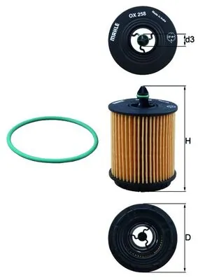OX258D Mahle Original Масляный фильтр двигателя