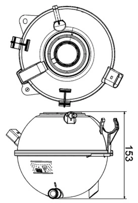 Tanque de expansão do sistema de esfriamento Audi A3 8P1