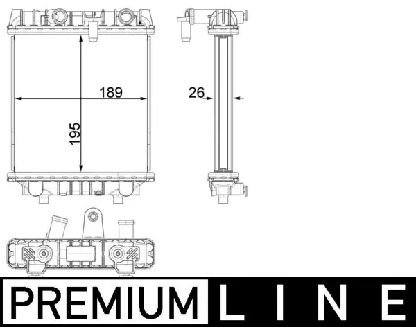 CR1966000P Mahle Original Радиатор охлаждения, дополнительный