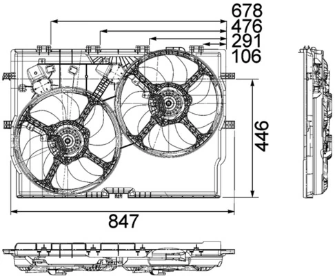 Купить CFF192000P Mahle Original Диффузор вентилятора в сборе с мотором и крыльчаткой