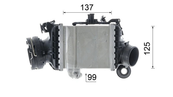 Радиатор интеркуллера Mahle Original CI616000P