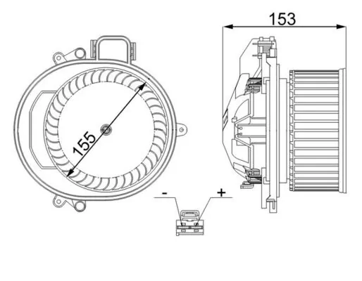 AB257000S Mahle Original Электромотор печки