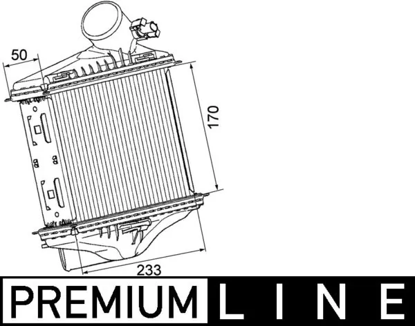 CI174000P Mahle Original Охладитель наддувочного воздуха
