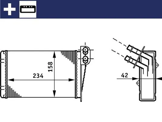 AH73000S Mahle Original Радиатор отопителя салона