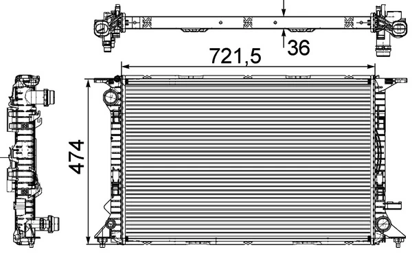 Радиатор охлаждения двигателя Mahle Original CR911000P цена, от 112.87 USD