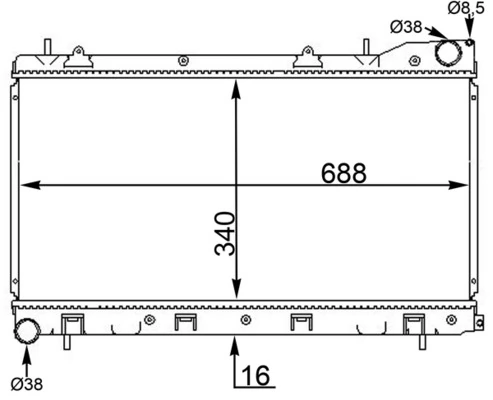Radiador de esfriamento de motor Subaru Impreza 1 GF