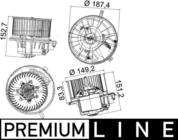 AB149000P Mahle Original Электромотор печки