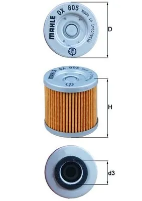 OX805 Mahle Original Масляный фильтр двигателя