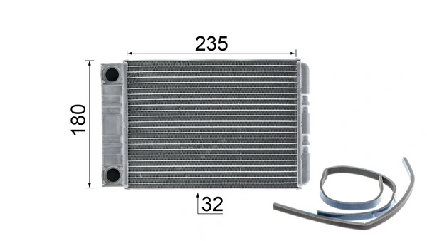 AH77000P Mahle Original Радиатор отопителя салона