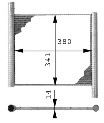 Radiador de esfriamento de motor Smart FORTWO 450