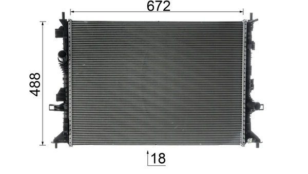 Radiador de esfriamento de motor Ford Focus 4 HN