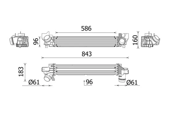 Радиатор интеркуллера Nissens NIS961269