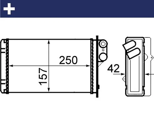 AH67000S Mahle Original Радиатор отопителя салона