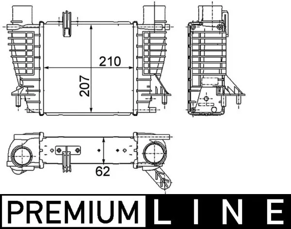 CI264000P Mahle Original Охладитель наддувочного воздуха