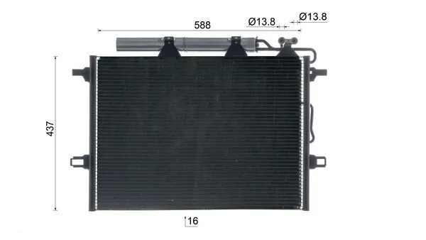 Радиатор кондиционера AC318001S Mahle Original