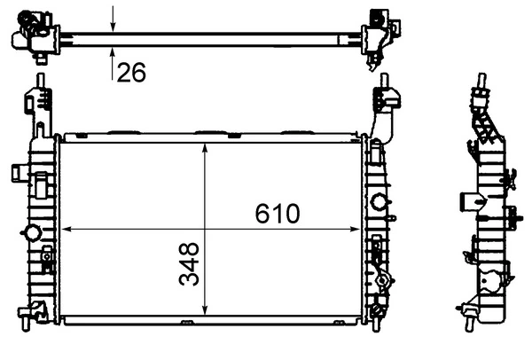 Радиатор охлаждения двигателя Polcar 555908A4 цена, от 43.17 USD