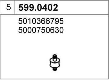 Coxim de fixação do silenciador Renault Trucks TRUCK PREMIUM