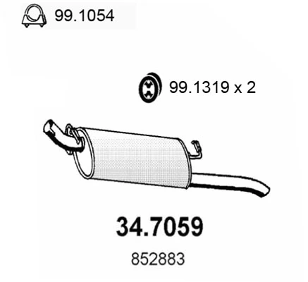 Выхлоп задний Opel 90349967 цена, от 45.32 USD