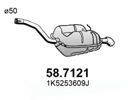  Глушитель задний Volkswagen Golf 6