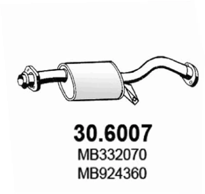 Compre MR332070 Mitsubishi Silenciador, parte central