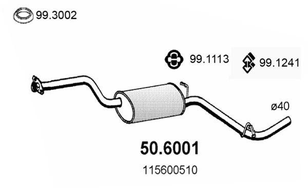 Центральная часть глушителя FP7512G21 Polmostrow