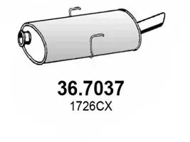 Выхлоп задний Peugeot/Citroen 1726AQ цена, от 56.46 USD