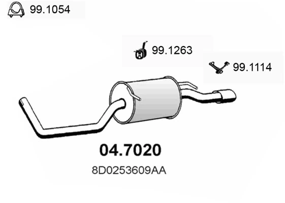 Купить Глушитель задний Ауди А4 Avant B5 8D5