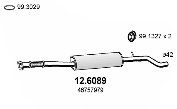 Купить BS286325 Bosal Выхлоп центральный