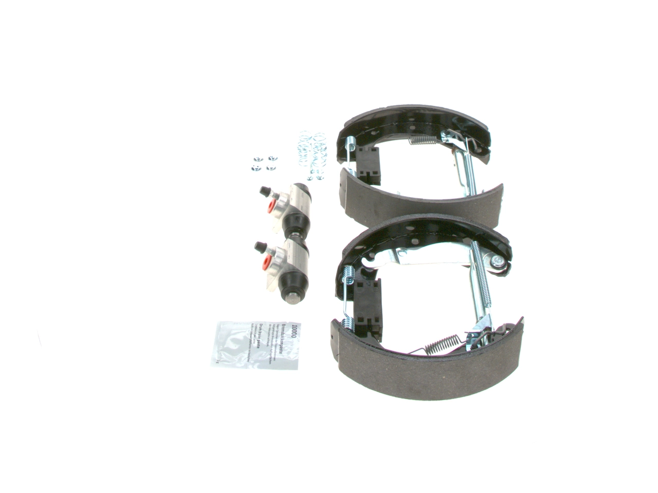 Купить 0204114582 Bosch Колодки тормозные задние барабанные, в сборе с цилиндрами, комплект
