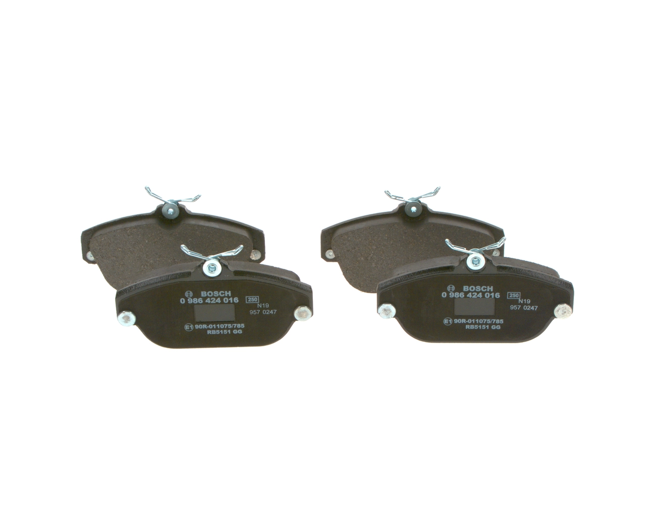 Передние тормозные колодки 0986424016 Bosch