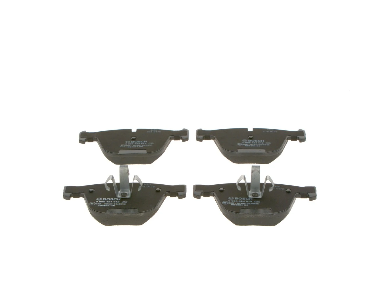 Купить 0986424612 Bosch Колодки тормозные задние, дисковые