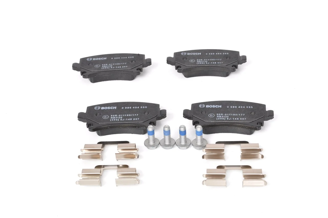 Купить 0986494595 Bosch Колодки тормозные задние, дисковые