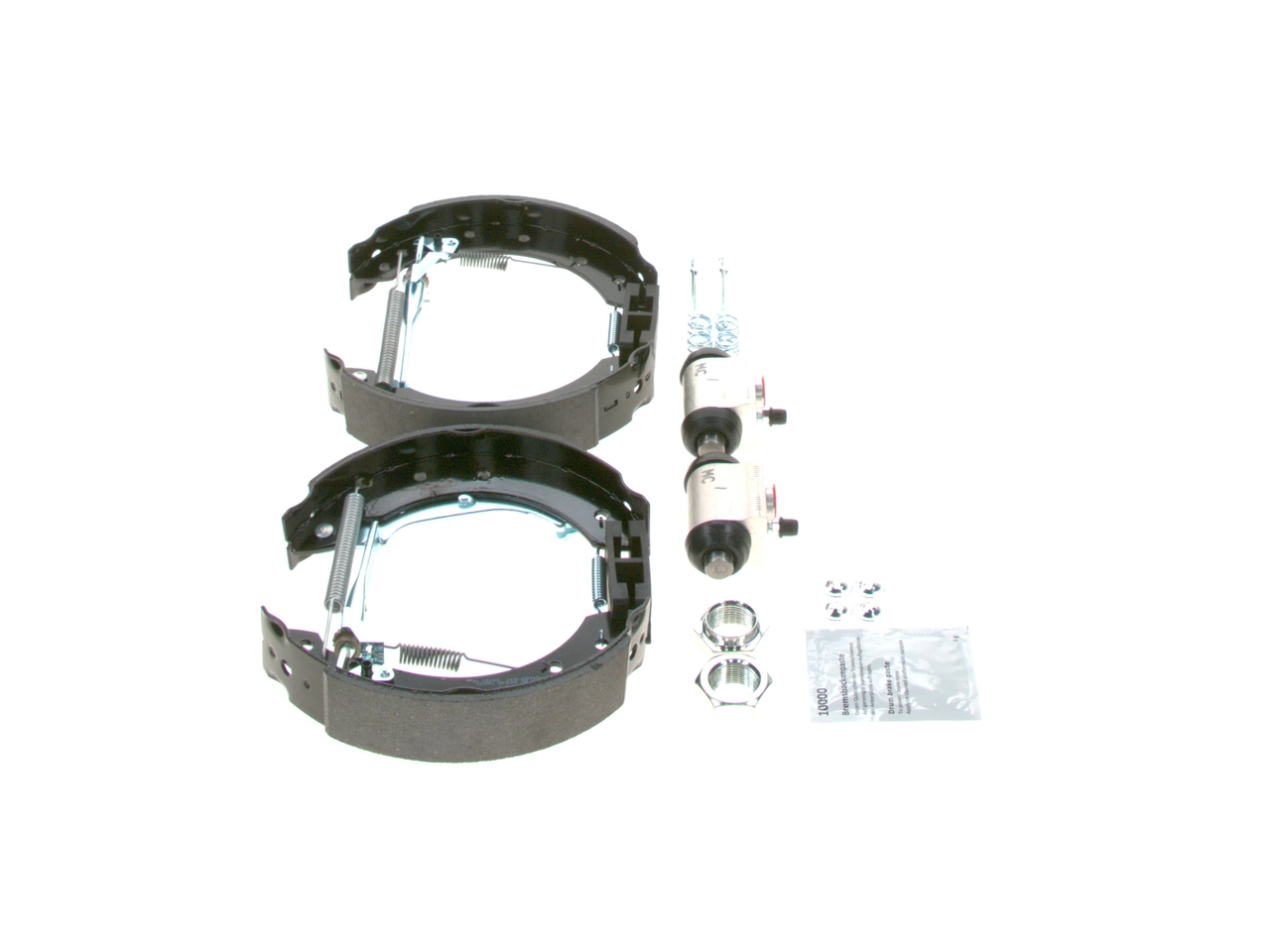 Купить 0204114548 Bosch Колодки тормозные задние барабанные, в сборе с цилиндрами, комплект