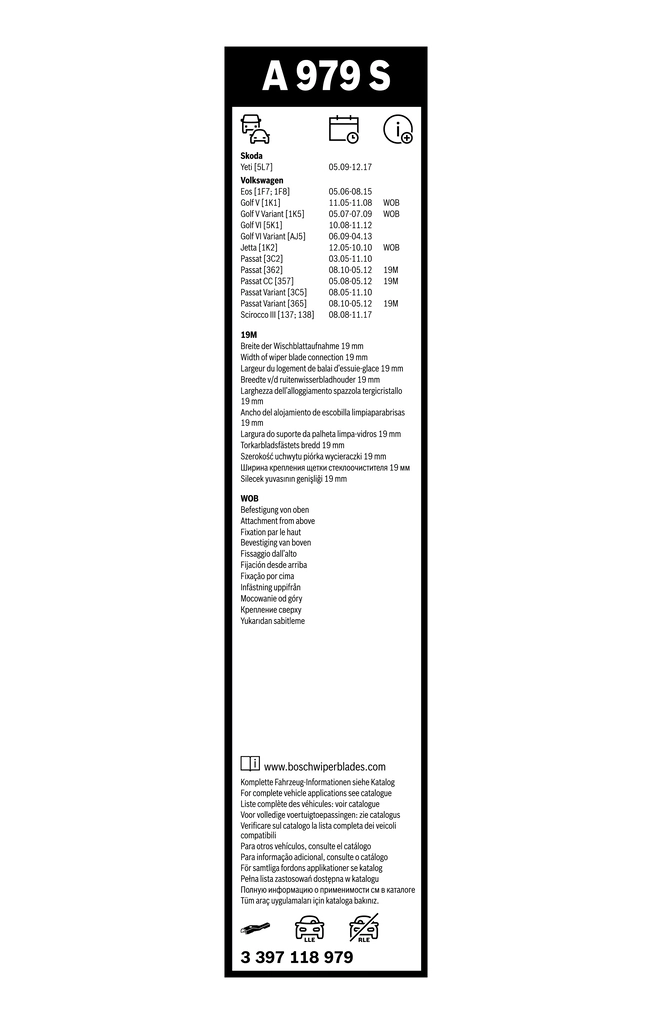 Дворники Bosch 3397118979 цена, от 21.75 USD