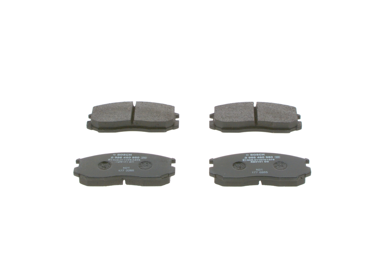 Купить 0986460980 Bosch Колодки тормозные