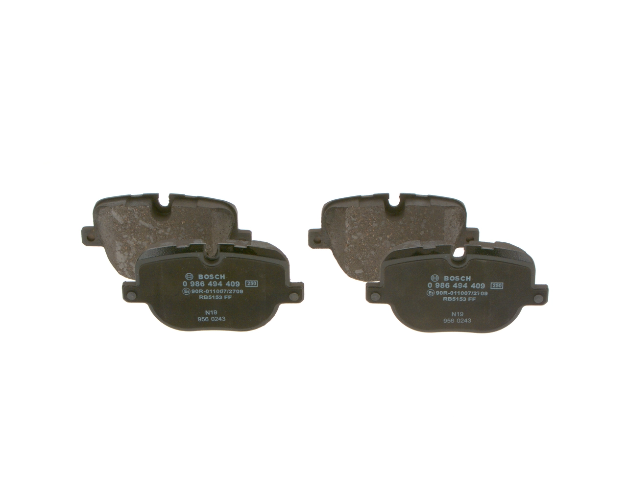 Купить 0986494409 Bosch Колодки тормозные задние, дисковые