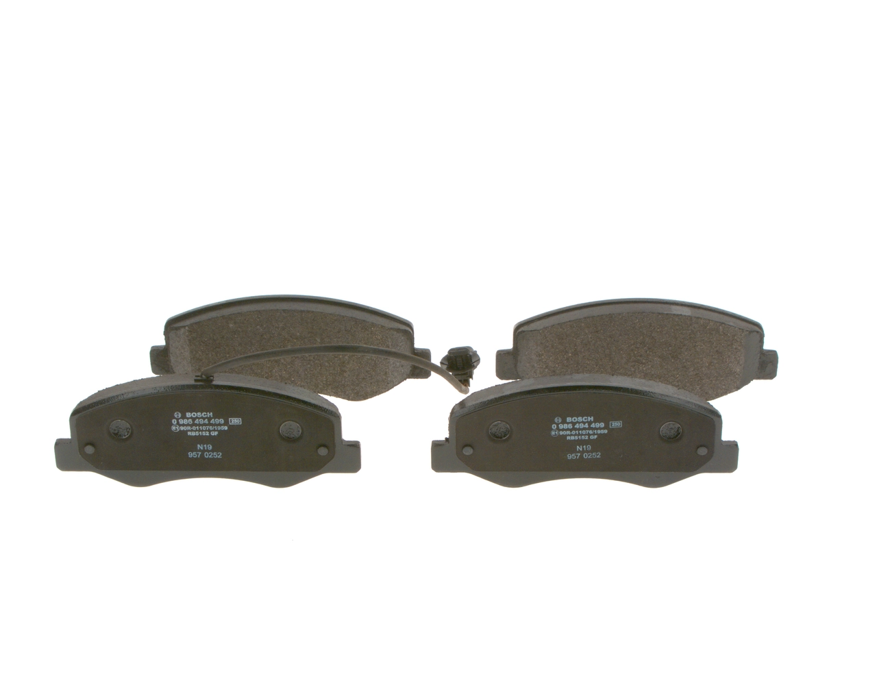 Купить 0986494499 Bosch Колодки тормозные задние, дисковые