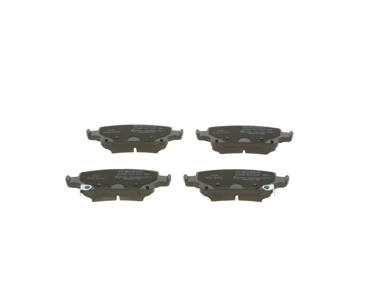 0986424839 Bosch Колодки тормозные дисковые комплект