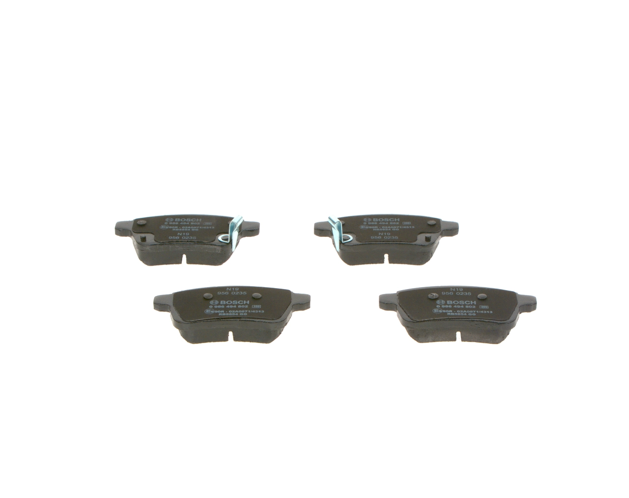 Задние дисковые колодки Bosch 0986494802