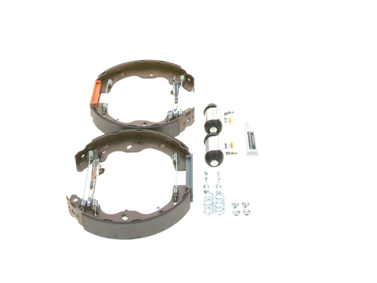 Купить 204114678 Bosch Колодки тормозные задние барабанные, в сборе с цилиндрами, комплект